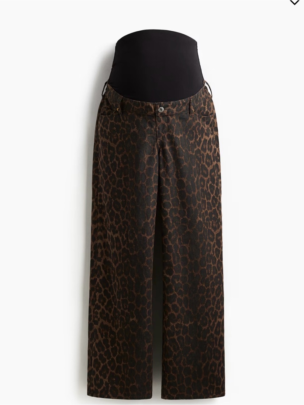 H&M Brown and Black Leopard Print Maternity Jeans